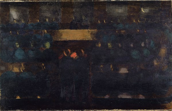 Preparation., Complete Composition III, around 1922, oil on paper, mounted on cardboard, 23 x 35.5 cm, unmarked, Otto Meyer-Amden, Bern 1885–1933 Zürich