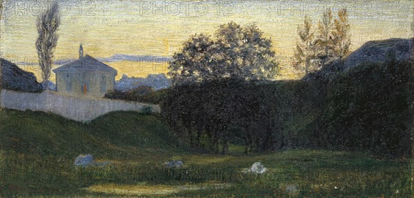 Dusk, 1897, oil on canvas, 29.5 x 60.5 cm, signed and dated lower left: G Giacometti 1897, Giovanni Giacometti, Stampa/Graubünden 1868–1933 Glion/Waadt