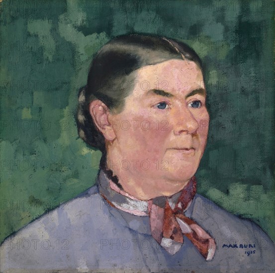 Portrait of a Brienzer peasant woman, 1915, oil on canvas, 42 x 42 cm, signed and dated lower right: MAX BURI, 1915, Max Buri, Burgdorf/BE 1868–1915 Interlaken/BE