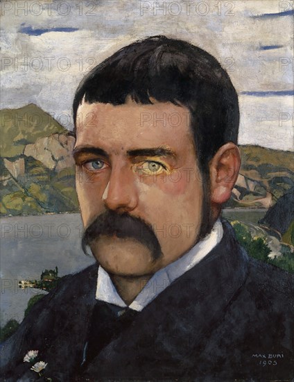 Self-portrait, 1905, oil on mahogany, 41 x 32.5 cm, signed and dated lower right: MAX BURI, 1905, Max Buri, Burgdorf/BE 1868–1915 Interlaken/BE