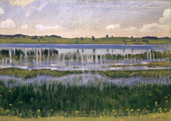 The Burgäschisee, c. 1901, oil on canvas, 49.5 x 69 cm, signed lower right: F. Hodler., Ferdinand Hodler, Bern 1853–1918 Genf