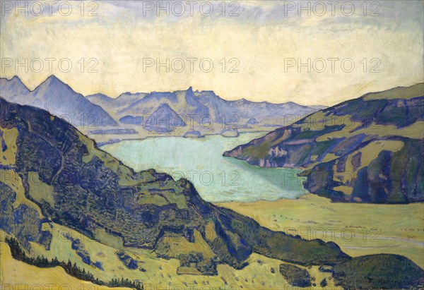 Lake Thun from Breitlauenen, 1906, oil on canvas, 65 x 95 cm, signed lower right: F. Hodler, Ferdinand Hodler, Bern 1853–1918 Genf