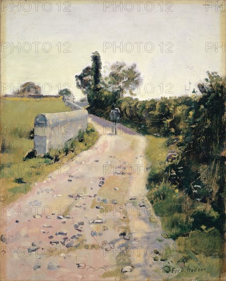Sunny street, c. 1890, oil on canvas, 41 x 33 cm, signed lower right: Ferd., Hodler, ., Ferdinand Hodler, Bern 1853–1918 Genf