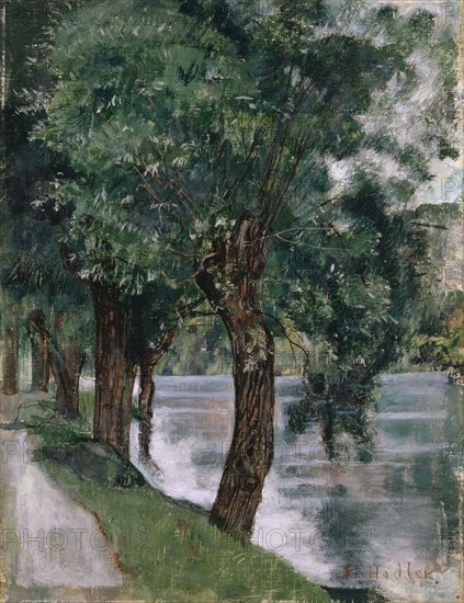 Willows on the Rhone, c. 1885, oil on canvas, 34.9 x 27 cm, signed lower right: F. Hodler, Ferdinand Hodler, Bern 1853–1918 Genf