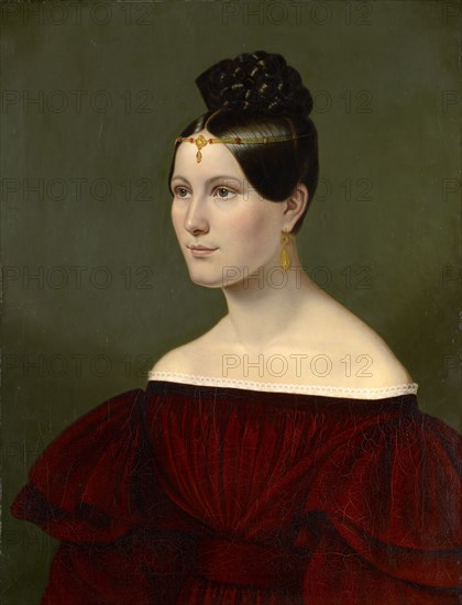 Portrait of the Baroness Auguste von Eichthal, oil on canvas, 66 x 51.5 cm, unmarked, Emilie Linder, Basel 1797–1867 München