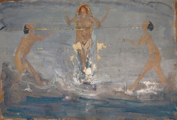 Eurythmic Dance in the Sea, oil on board, 34.5 x 50.5 cm, Ernst Schiess, Basel 1872–1919 Valencia