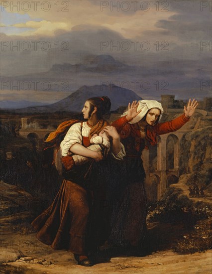 Episode de l'insurrection italienne à Civita-Castellana, 1831, oil on canvas, 82.2 x 64.4 cm, signed and dated lower left: Lld [ld superscript] Robert, 1831, Léopold Robert, Les Eplatures/La Chaux-de-Fonds 1794–1835 Venedig