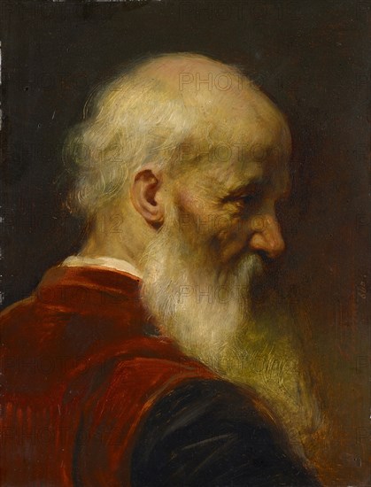 Head of an Old Man, 1886, oil on board, 35.2 x 26.8 cm, signed and dated vertically on the right: Gerôme., 860., Jean-Léon Gérôme, Vesoul/Haute-Saône 1824–1904 Paris