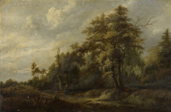 Forest Path with Staffage, Oil on Oak, 56.5 x 83 cm, Not specified, François van Knibbergen, Den Haag 1597– nach 1665 Niederlande