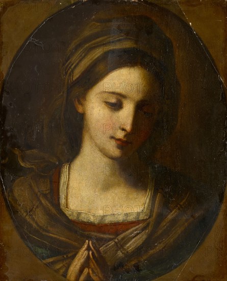 Praying Madonna, c. 1665, oil on panel, 51.2 x 41.6 cm, unsigned, Michele Desubleo, 1602–1671