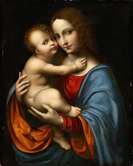 Madonna and Child, oil on hardwood, 48.9 x 39.3 cm, unsigned, Giovanni Pietro Rizzoli, gen. Giampietrino, tätig um 1495–1540