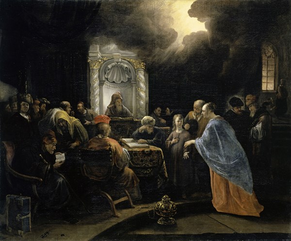 The twelve-year-old Jesus in the Temple, around 1659/60, oil on canvas, 84.5 x 101 cm, monogrammed lower left: IS [ligated], Jan Steen, Leiden 1626–1679 Leiden