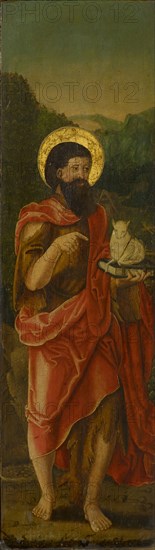 Saint John the Baptist, oil on panel, 48.5 x 14 cm, unsigned, Anton Woensam von Worms, (Schule / school), Worms (?) 1493/1500–1541 (oder vor 1541) Köln