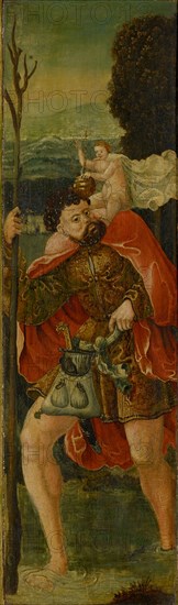 St. Christophorus, oil on panel, 48.5 x 14 cm, unsigned, Anton Woensam von Worms, (Umkreis / circle), Worms (?) 1493/1500–1541 (oder vor 1541) Köln