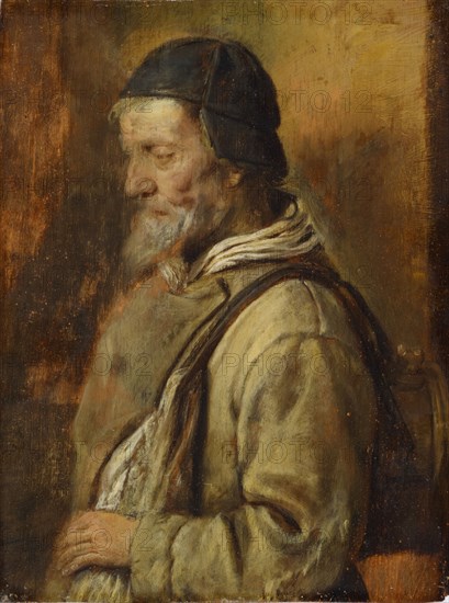 Old Handyman, Oil on Oak, 23 x 17.5 cm, Unmarked, Adriaen Brouwer, Oudenaerde 1605/06–1638 Antwerpen