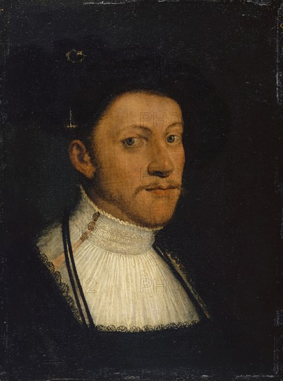 Portrait of Philip the Magnanimous of Hesse, oil on canvas, mounted on softwood, 52 x 39 cm, not marked, Christoph Amberger, (Art / style of), um 1505–1561/62 Augsburg