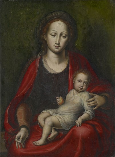 Madonna and Child, oil on oak wood, 48 x 36 cm, unmarked, Jan Gossaert gen. Mabuse, (Schule / school), Maubeuge (?) um 1478–1532 Antwerpen (?)