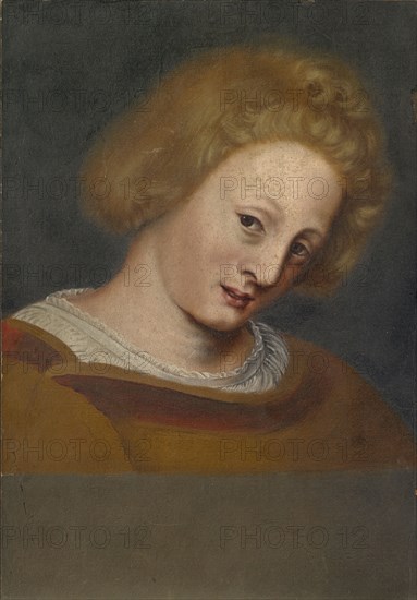 Bust of the daughter from the image of the Madonna of Basel Mayor Jacob Meyer zum Hasen, c. 1633-1639, mixed technique on cardboard, 29.5 x 20 cm, unmarked, Johannes Lüdin, tätig um 1636–1667 in Muttenz, Hans Holbein d. J., (Kopie nach (?) / copy after (?)), Augsburg um 1497/98–1543 London