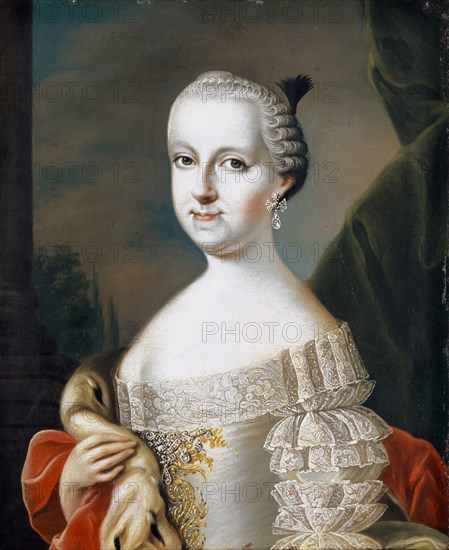 Portrait of Caroline, Margravine of Baden-Durlach, nee Princess of Hesse-Darmstadt, 1767, oil on canvas, 29 x 23 cm, Not specified, but dated by the contemporary inscription, Johann Christian Fiedler, (Nachfolger / follower), 1697–1765