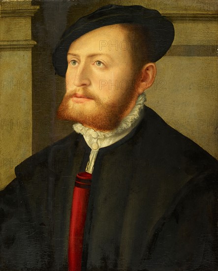 Portrait of a Man, c. 1530/40, oil on fir wood, 41.5 x 33.5 cm, unsigned, Augsburger Meister, 16. Jh.