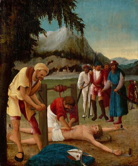 The martyrdom of St., Erasmus, 1518-1520, oil on fir wood, 37.5 x 31 cm, unsigned, Albrecht Altdorfer, (Werkstatt / workshop), um 1480–1538 Regensburg