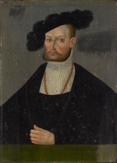 Portrait of Duke Ulrich of Württemberg, oil on coniferous wood, 21 x 15 cm, unsigned, Lucas Cranach d. Ä., (Nachahmer / imitator), Kronach 1472–1553 Weimar