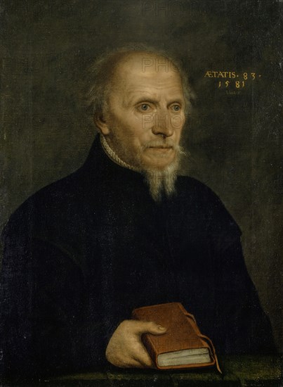 Portrait of Thomas Platter, 1581, oil on canvas, 60 x 44.5 cm, inscribed and dated: ÆTATIS • 83 • 1581, Signed: h • bock F, Hans Bock d. Ä., Zabern/Elsass um 1550/52–1624 Basel