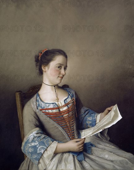 The Reader (Portrait of Marianne Lavergne), c. 1746/1754, pastel on parchment, mounted on canvas, 59.4 x 48.1 cm, unmarked, Jean-Etienne Liotard, Genf 1702–1789 Genf