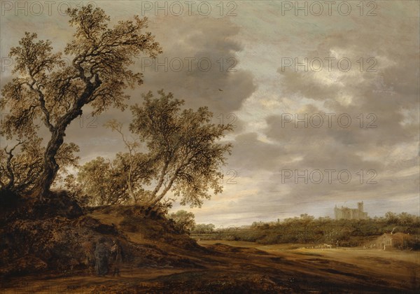 The passage to Emmaus, 1643, oil on oak, 56.6 x 79.2 cm, signed and dated lower center: S.VRVYSDAEL, 1643, Salomon van Ruysdael, Naarden b. Amsterdam 1600/03 – 1670 Haarlem