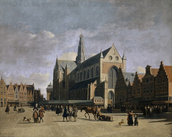 The Market Square of Haarlem, around 1690/1700, oil on canvas, 51 x 63.3 cm, signed lower left: Gerrit Berkheyde 169 ... (probably not original), Gerrit Adriansz. Berckheyde, Haarlem 1638–1698 Haarlem