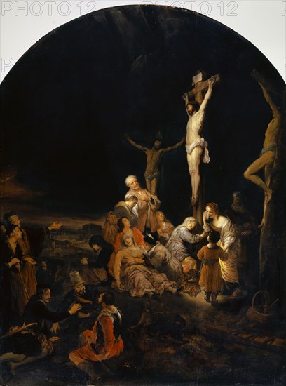 The Calvary, 1649, oil on oak, 119 x 90 cm, signed and dated lower right: G. Flinck f., 1649 (not legible anymore), Govaert Flinck, Cleve 1615–1660 Amsterdam