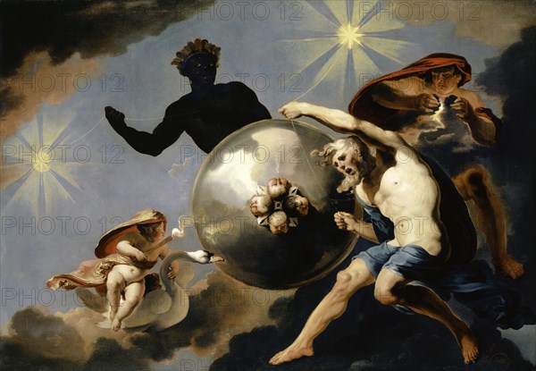 Cosmic Allegory, c. 1660/65, oil on canvas, 103.4 x 149 cm, signed lower right: A, Hondius, Abraham Hondius, Rotterdam 1625/30–1691 London