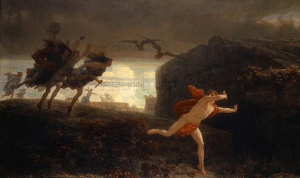 Penthée poursuivi par les Ménades, 1864, oil on canvas, 121.1 x 200.7 cm, Marc Charles Gabriel Gleyre, Chevilly/Waadt 1806–1874 Paris