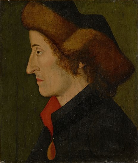 Portrait of Sebastian Brant, oil on linden wood, 36 x 30.5 cm, unmarked, Hans Burgkmair d. Ä., (Alte Kopie nach / old copy after), Augsburg 1473–1531 Augsburg
