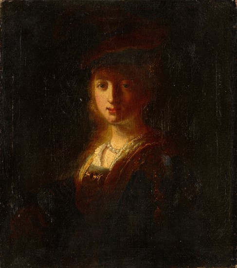 Portrait of the Saskia, oil on canvas, 33 x 29.5 cm, unmarked, Rembrandt Harmensz. van Rijn, (Kopie nach / copy after), Leiden 1606–1669 Amsterdam