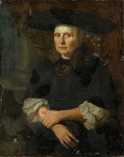 Portrait of Ursula Rippel, wife of Leonhard Respinger, c. 1680/90, oil on canvas, 83.5 x 66 cm, unmarked, Gregor Brandmüller, (zugeschrieben / attributed to), Basel 1661–1691 Basel