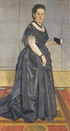 Portrait of Maria Rosa Krebs-Schüpbach, 1876, oil on canvas, 169.4 x 91.8 cm, signed and dated lower right: 1876. F. Hodler, Ferdinand Hodler, Bern 1853–1918 Genf