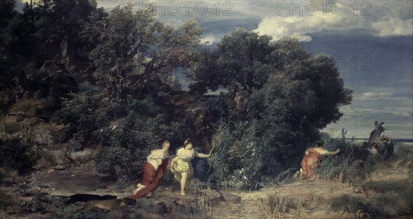 The Hunt of Diana, 1862, oil on canvas, 188.5 x 345 cm, signed lower right: Böcklin pinx.t [superscripted], Arnold Böcklin, Basel 1827–1901 San Domenico