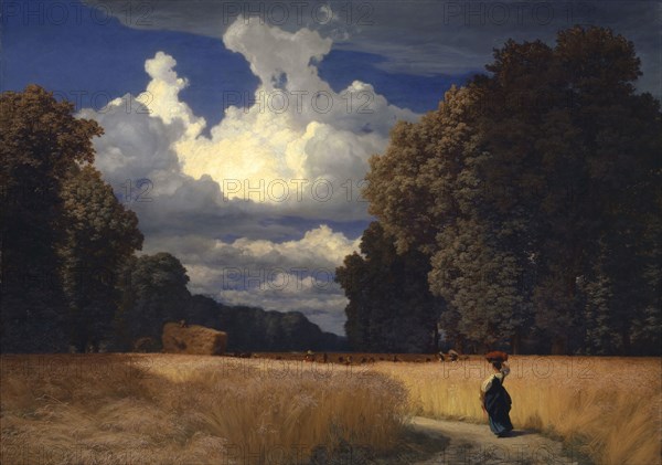 The Harvest, 1859, oil on canvas, 112 x 156.5 cm, signed lower left: Robert Zünd, Robert Zünd, Luzern 1827–1909 Luzern