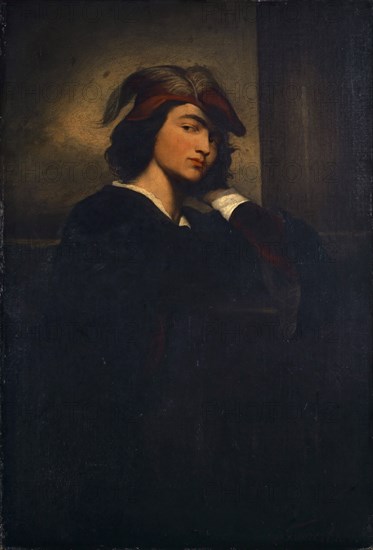 Selfportrait, 1847, oil on canvas, 106.8 x 73.5 cm, signed lower right: AFeuerbach., [A and F ligated], Anselm Feuerbach, Speyer 1829–1880 Venedig
