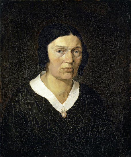 Portrait Ursula Böcklin-Lippe, mother of the artist, 1846, oil on canvas, 55.5 x 46 cm, monogrammed and dated in the center right: AB [ligiert] 1846, Arnold Böcklin, Basel 1827–1901 San Domenico