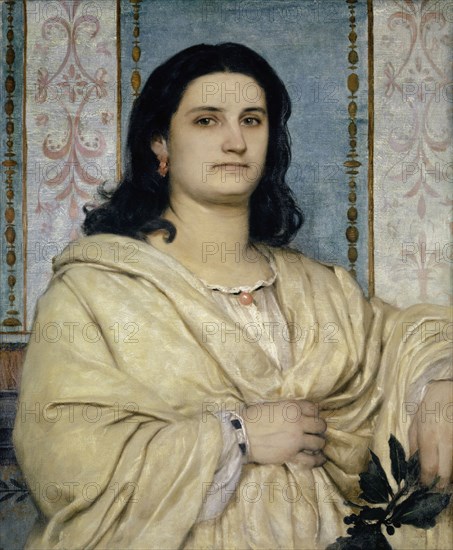 Portrait Angela Böcklin as Muse, 1863, oil on canvas, 70 x 57.5 cm, monogrammed top right: A B., Arnold Böcklin, Basel 1827–1901 San Domenico