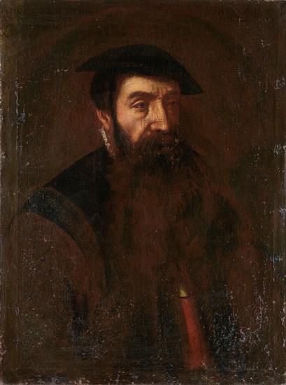 Portrait of Hans Rudolf Faesch, after 1559, oil on canvas, 78.5 x 58.5 cm, unmarked, Hans Hug Kluber, (Alte Kopie nach / old copy after), Basel 1535/36–1578 Basel