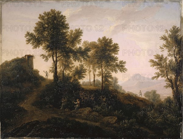 Italian Landscape, oil on canvas, 38.5 x 50 cm, not specified, Jakob Christoph Miville, Basel 1786–1836 Basel
