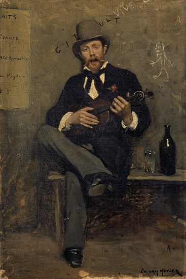 Portrait of Charles Girault, c. 1875, oil on canvas, 39 x 33 cm, signed lower right: EV., VAN MUYDEN, Evert Louis van Muyden, Albano/Laziale bei Rom 1853–1922 Orsay b. Paris