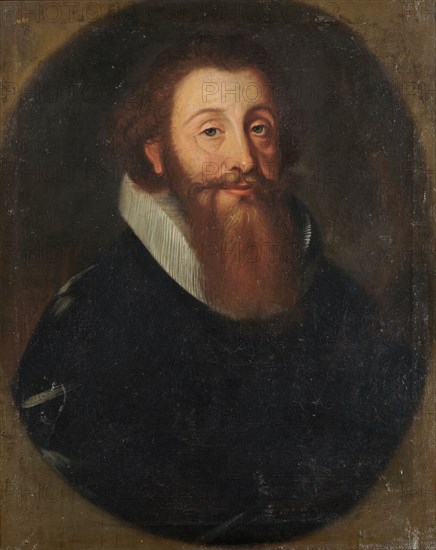 Portrait of a man with a red beard, oil on canvas, 75 x 61 cm, unmarked, Schweizerischer Meister, 17. Jh.