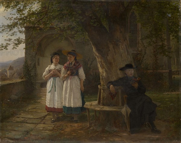 Involuntary Confession, 1881, oil on canvas, 82.5 x 104.5 cm, signed and dated lower left: B.Vautier., 81, Benjamin Vautier d. Ä., Morges/Waadt 1829–1898 Düsseldorf