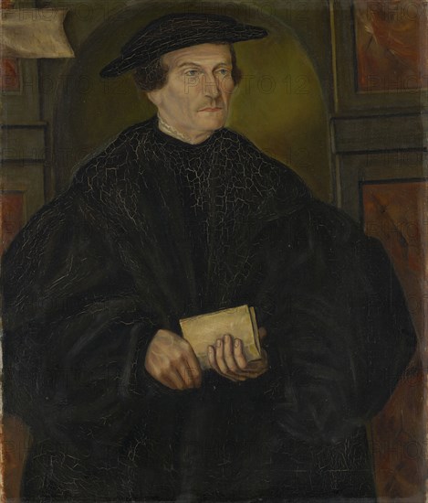 Portrait of Bonifacius Amerbach, 1907, oil on canvas, 64 x 54 cm, unmarked, Christoph Roman, (Kopie nach / copy after), 1571 in Stettin nachweisbar
