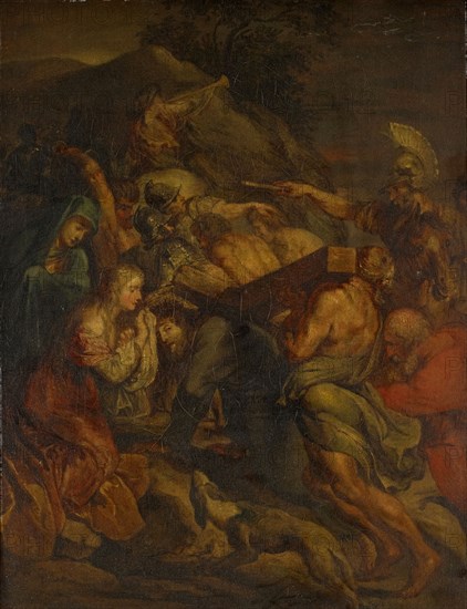 The Cross Carrying of Christ, oil on panel, 62 x 46 cm, not marked, Peter Paul Rubens, (Kopie nach / copy after), Siegen 1577–1640 Antwerpen