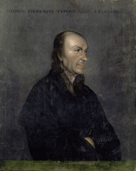 Portrait of the printer Johann Froben, 17th cent. (?), Oil on canvas, 79 x 64.5 cm, unmarked, Basler Meister, 17. Jh.